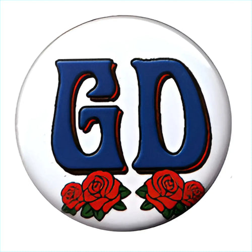 Grateful Dead - Gd Roses Button - gratefuldeadshop.com