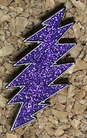 Grateful Dead - Glitter Bolt Lapel Hat Pin - Purple - Brooches & Lapel Pins