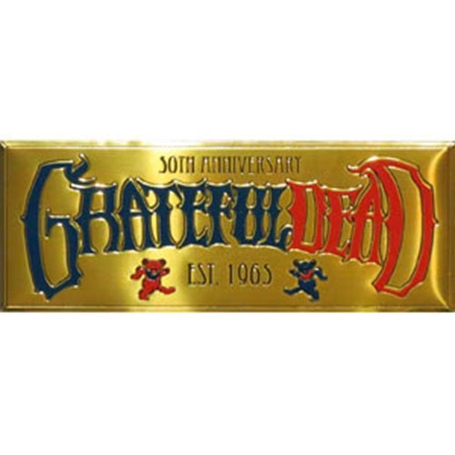 Grateful Dead - Logotipo de metal del 50 aniversario Pegatina