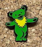 Grateful Dead - Green Dancing Bear Hat Pin - Buttons & Pins