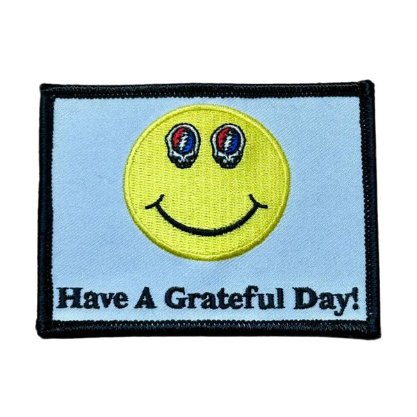 Grateful Dead - Have A Grateful Day Smiley Face Patch - Patches