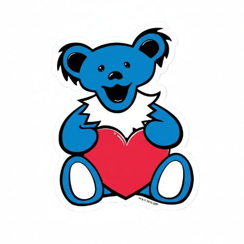 Grateful Dead Heart Bear Sticker - gratefuldeadshop.com