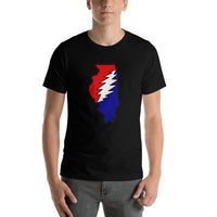 Grateful Dead Illinois Bolt T-Shirt Shirts & Tops Gratefuldeadshop.com Black S 