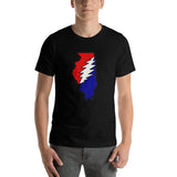 Grateful Dead Illinois Bolt T-Shirt Shirts & Tops Gratefuldeadshop.com Black S 