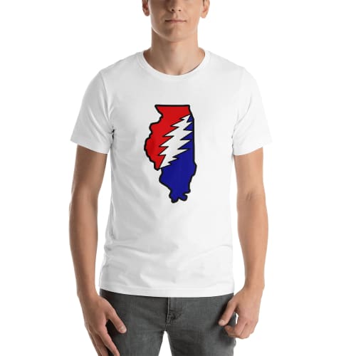 Grateful Dead Illinois Bolt T-Shirt Shirts & Tops Gratefuldeadshop.com White S 