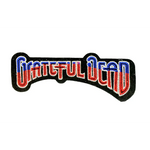 Embroidered patch with 'Grateful Dead' logo on a dark background