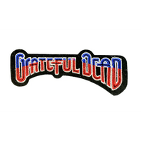 Embroidered patch with 'Grateful Dead' logo on a dark background