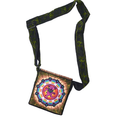 Grateful Dead - Dancing Bear Mandala Embroidered Bag