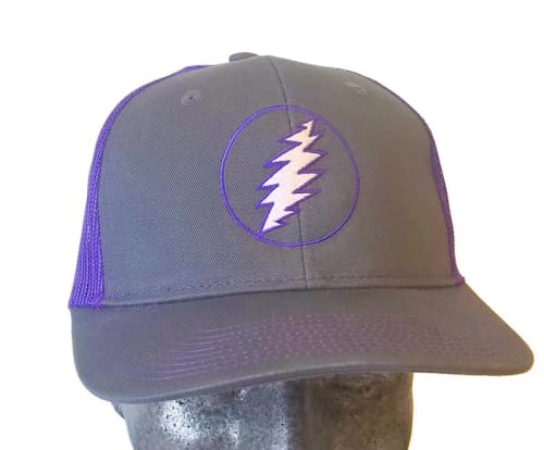 Grateful Dead - Lightning Bolt Purple Trucker Snapback Hat - Hats