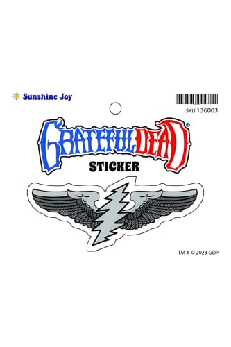 Grateful-Dead - Lightning Bolt Rockwings Sticker - Sticker