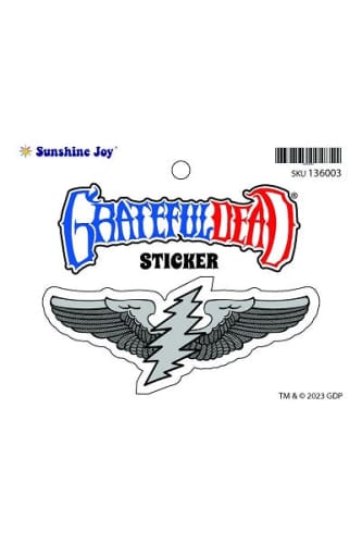 Grateful-Dead - Lightning Bolt Rockwings Sticker - Sticker