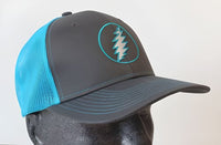 Grateful Dead - Lightning Bolt Turquoise Trucker Snapback Hat - Hats