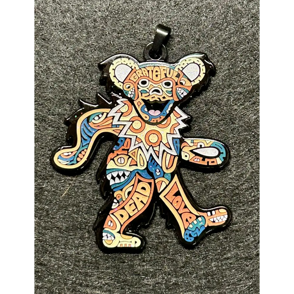 Grateful Dead - Limited Edition Dancing Bear Pendant by Danny Steinman - Brooches & Lapel Pins