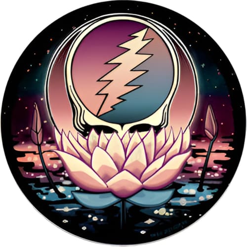 Grateful Dead - Lotus Stealie Sticker - Sticker