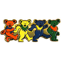 Grateful Dead - Metal Dancing Bears Sticker - Sticker