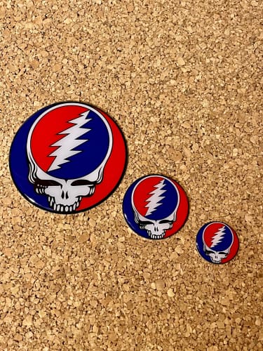 Grateful Dead - Metal Steal your Face Sticker - gratefuldeadshop.com ...