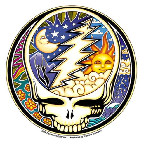 Grateful Dead - Night/day Steal Your Face Sticker - Sticker