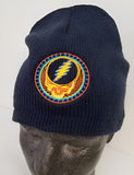 Grateful Dead - Orange Sunshine Steal Your Face Fleece Beanie Hat - Navy - Hats