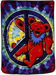 Grateful Dead - Peace Bear Fleece Throw Blanket - Blankets