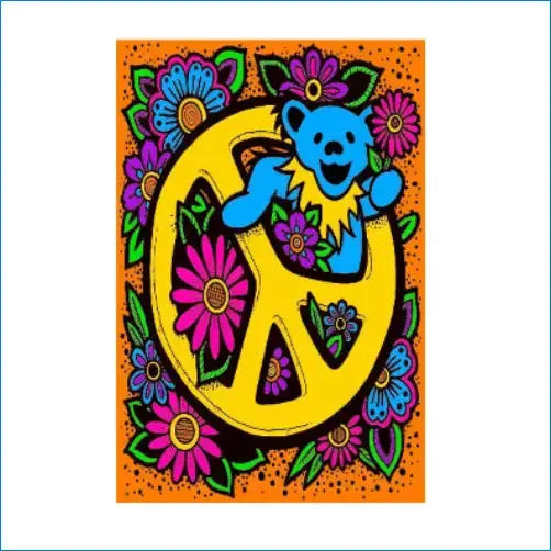 Grateful Dead Peace Bears Tapestry Wall Hanging