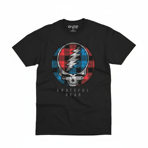 オフィシャル00s グレイトフルデッド Tシャツ STEAL YOUR FACE Grateful Dead Plaid Steal Your Face T-Shirt | gratefuldeadshop.com