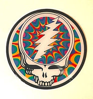 Grateful Dead - Psychedelic SYF Metal Sticker - 3’’ round - Sticker