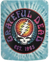 Grateful Dead - Purple and Turquoise SYF Fleece Blanket - Blankets