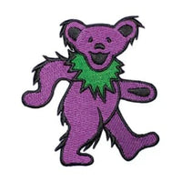 Grateful Dead - Purple Dancing Bear Embroidered Patch - Patches