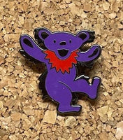 Grateful Dead - Purple Dancing Bear Hat Pin - Buttons & Pins