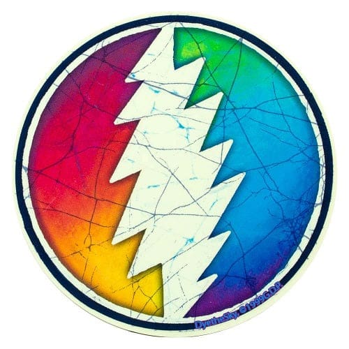 Grateful Dead - Rainbow Bolt Round Mini Sticker - Sticker