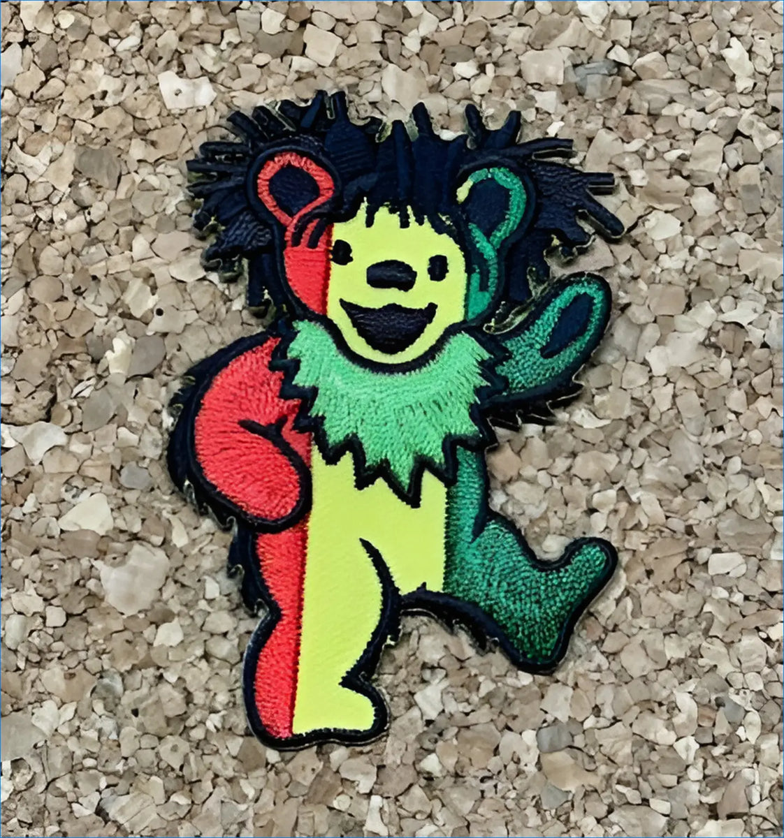 Rasta Dancing Bear Embroidered Grateful Dead Patch