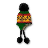 Toy with a Grateful Dead-themed beanie on a white background