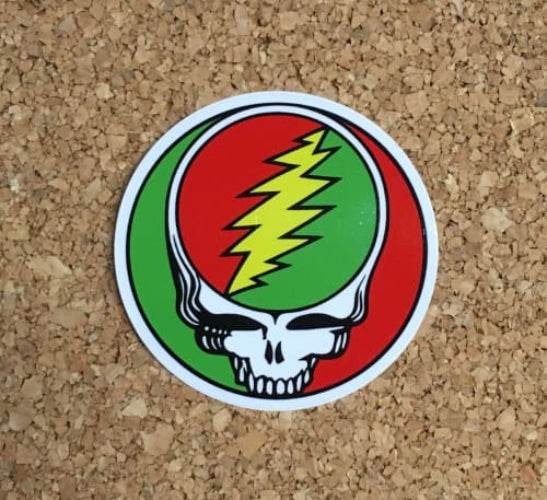 Reggae Car Sticker Grateful Dead - Reggae Rasta Steal your Face Sticker - gratefuldeadshop ...