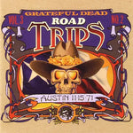 Album cover for 'Road Trips Vol. 3 No. 2' by Grateful Dead featuring a skull with a cowboy hat and decorative text.