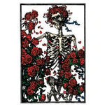 Grateful Dead - Skeleton & Roses Magnet - Refrigerator Magnets