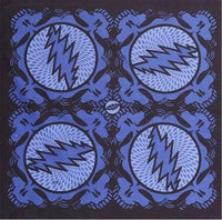 Grateful Dead - Spin Your Face Bandana - Blue - Bandanas