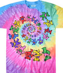 Grateful Dead - Spiral Dancing Bears Tie Dye Short Sleeve T-Shirt