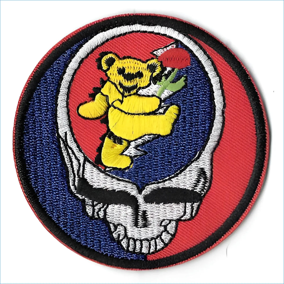 Grateful Dead Steal your Face Bear Embroidered Patch