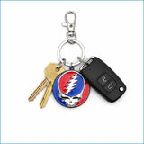 Keychain with Grateful Dead logo on a white background