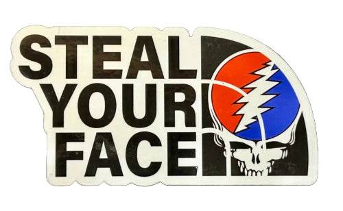 Grateful Dead Steal Your Face 2x American Flag 2-Inch Sticker – Jerry Garcia, Weather Resistant