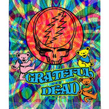 Grateful Dead - Steal Your Face Swirl Woven Throw Blanket - Blankets