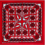 Grateful Dead - Steal Your Face SYF Roses Bandana - Gratefuldeadshop.com