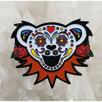 Grateful Dead - Sugar Skull Dancing Bear Hat Pin - Buttons & Pins