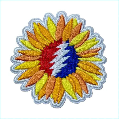 Grateful Dead Sunflower Bolt Embroidered Patch