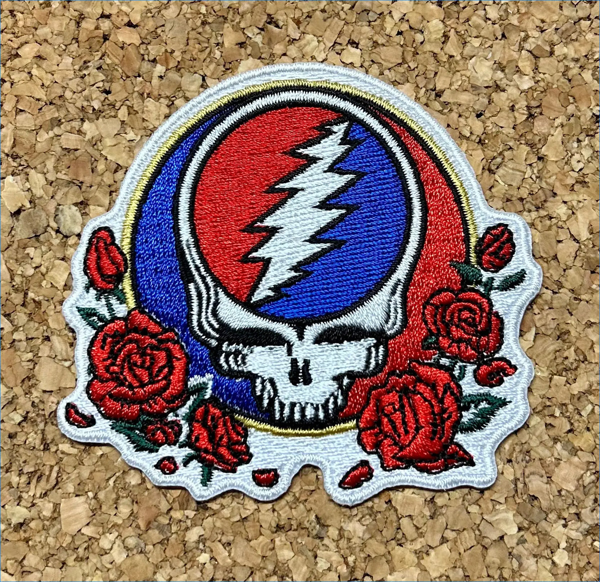 Grateful Dead Steal your Face Roses Embroidered Patch