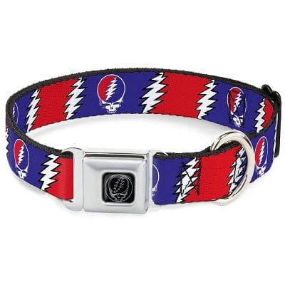 Grateful Dead - SYF with Bolts Dog Collar - Small (fits 9’’-15’’ neck) - Pet Gear