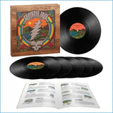 Vinyl record set with a wooden box cover featuring a colorful design.