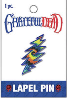 Grateful Dead - Tie Dye Lightning Bolt Lapel Hat Pin - Buttons & Pins