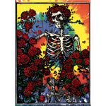 Grateful Dead - Tie Dye Skull & Roses Magnet - Refrigerator Magnets