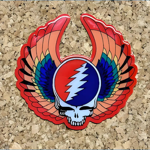 Grateful Dead - Winged Stealie Metal Sticker - gratefuldeadshop.com